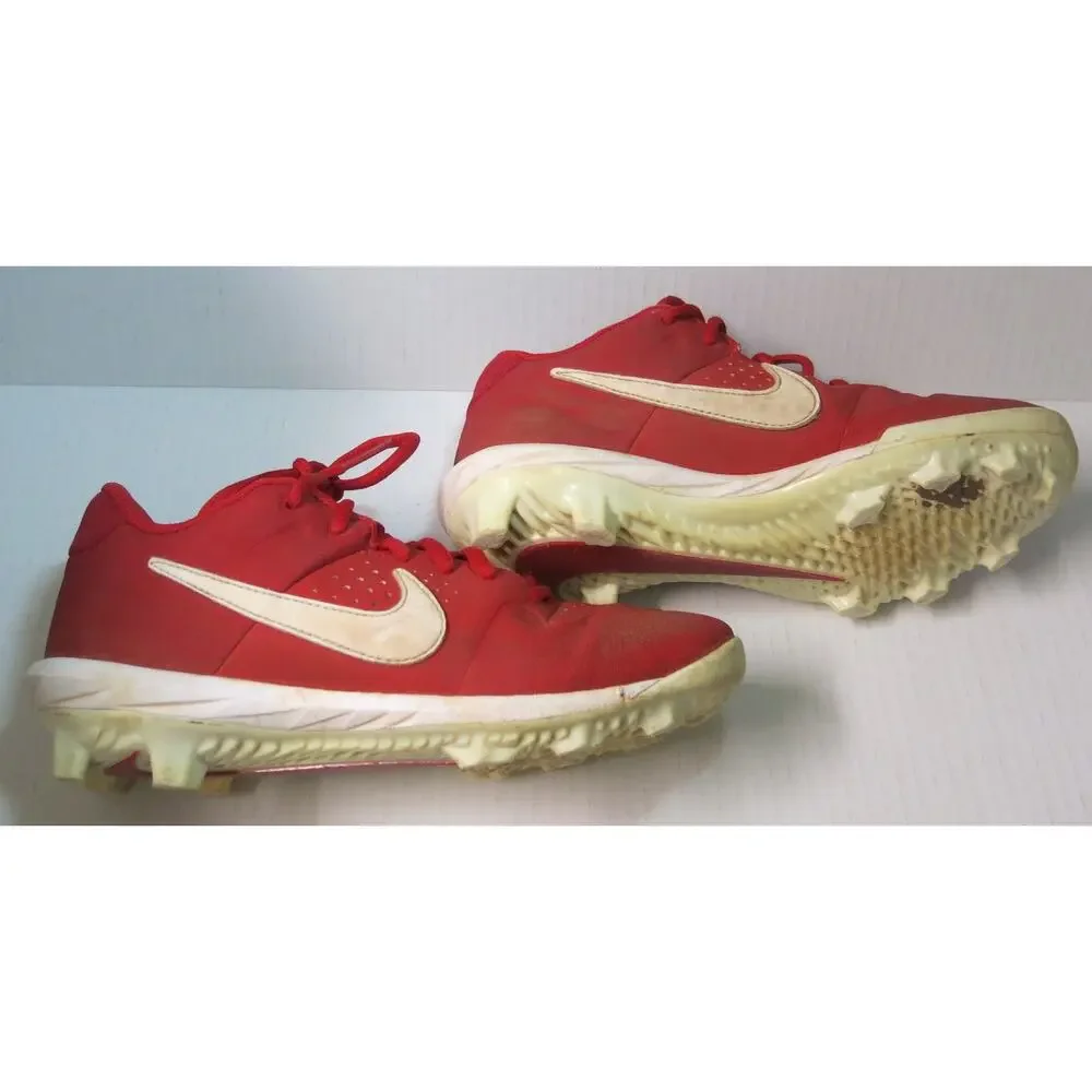 Nike Baseball Softball Cleats Alpha Huarache Size 4 Youth Kids Red Sports Team